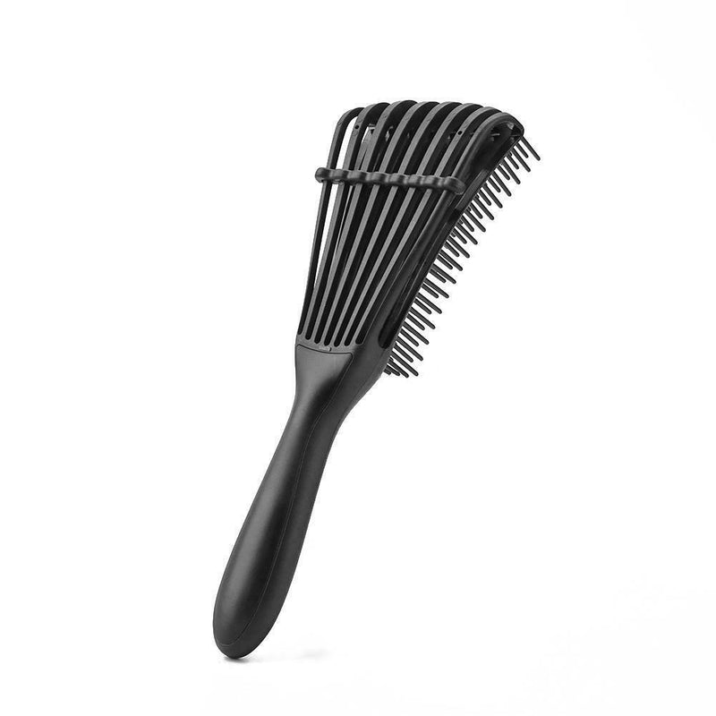 Women Hair Scalp Massage Comb Wet Curly Hairdress Styling Hairbrush (Black)