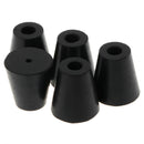 5pcs Round Black Bumpers Pads Rubber Feet, 40x38mm