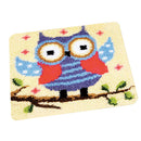 Latch Hook Rug Making kits for Girls Boys Animal Owl on Tree Cushion Square