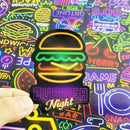 50x Neon Sign Stickers Bomb Graffiti Decals  Laptop Car Luggage Skateboard US.