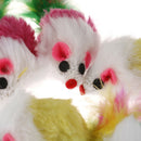 Mini Mouse Pet Cat Interactive Toys Cat Kitten with Colorful Feather Plush Fun3C
