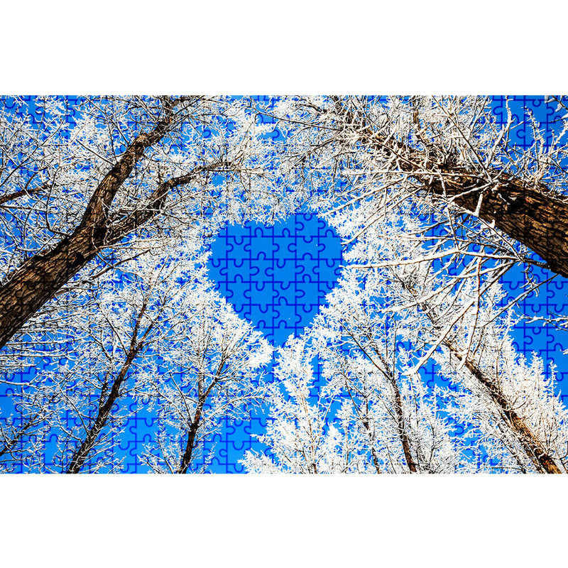 Paper Puzzles 1000pcs Heart Shape Tree Assemble for Adults Kids Jigsaw Toys