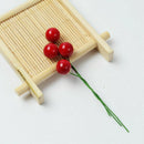 100* Artificial Red Holly Berry On Wire Bundle Garland Making Christmas Wreath--