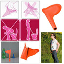 Women Girls Portable Urinal Outdoor Stand Up Pee Urination Device Orange