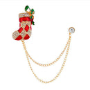 Fashion Brooch Rhinestone Bells Snowman Badges Jacket Xmas Gift (Style 3) A