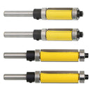 Wood Cutter Flush Trim Top & Bottom Bearing Router Bit 1/4" Shank 25mm 38mm