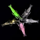 10pcs 4.8cm Shrimp Soft Prawn Tackle Bait Saltwater Bass Fishing Lures NO Hoo TE