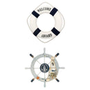 Wooden Boat Ship Wheel Fishing Nautical Beach Home Wall Hanging Room Decor