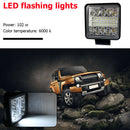 102W 4 inch LED Strobe Work Lamp Square Offroad Car Tractor Driving Fog Lamp