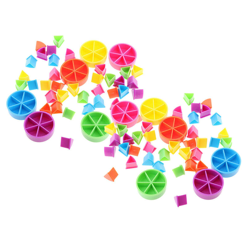 84x Trivial Pursuit Game Pieces Pie Wedges Mathematics Material Training Set