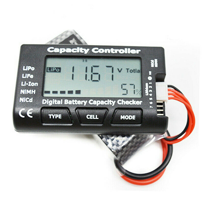 For LiPo LiFe Li-ion Digital LCD Battery Capacity Meter Tester Check Controller