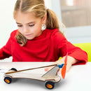 Rubber Band Power Car DIY Science Experiment Kits Fun School Project Gift