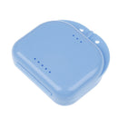 Practical Denture Bath Case Dental False Storage Box with Hanging Net Container/