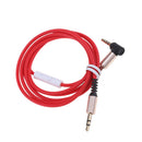 3.5mm Male to Male Aux Audio Cable With Mic for All 3.5mm-Enabled Device,Red
