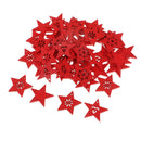 150Pcs Wood Star Shapes Snowflake Wooden Pieces Embellishment Christmas Decors
