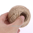 1Roll 50M Natural Burlap Hessian Jute Twine Cord Hemp Rope String for crafts