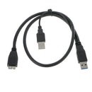 USB 3.0 A Male To Micro USB 3.0 Y Cable For Mobile HDD 0.5M Extension Line