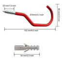Bike Hooks,Heavy Duty Bicycle Storage Hooks Set,Screw-in Utility Storage Ha T9G5