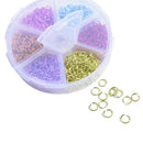 1080Pcs/Box Mixed Colors Open Jump Ring Split Rings Jewelry Making FindingTEUS
