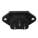 5X(IEC 320 C14 Male Plug 3 Pins PCB Panel Power Inlet Socket Connector F4M8)