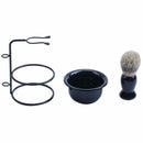 Shaving Tool Drop Hair Brush + Razor Steel Bracket + Cup Plastic Bowl