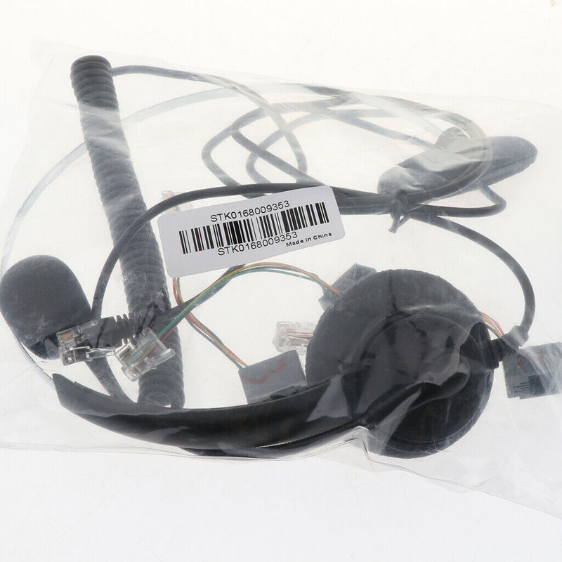 2 Pack Hands-Free Call Center Noise Cancelling Corded Monaural Headset Headphone