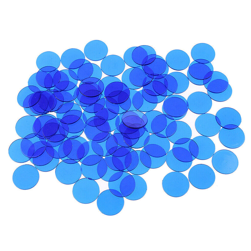 500Pcs Professional Bingo Game Chips Counting Bingo Chips Plastic Blue