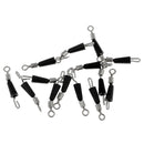 100pcs Metal Fishing Rolling Swivels Fast Link Quick-Change Snap Connector 1.2cm