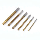 6pcs High Speed Steel Twist Drill Bits Woodworking Tool Ground Metal Reamer