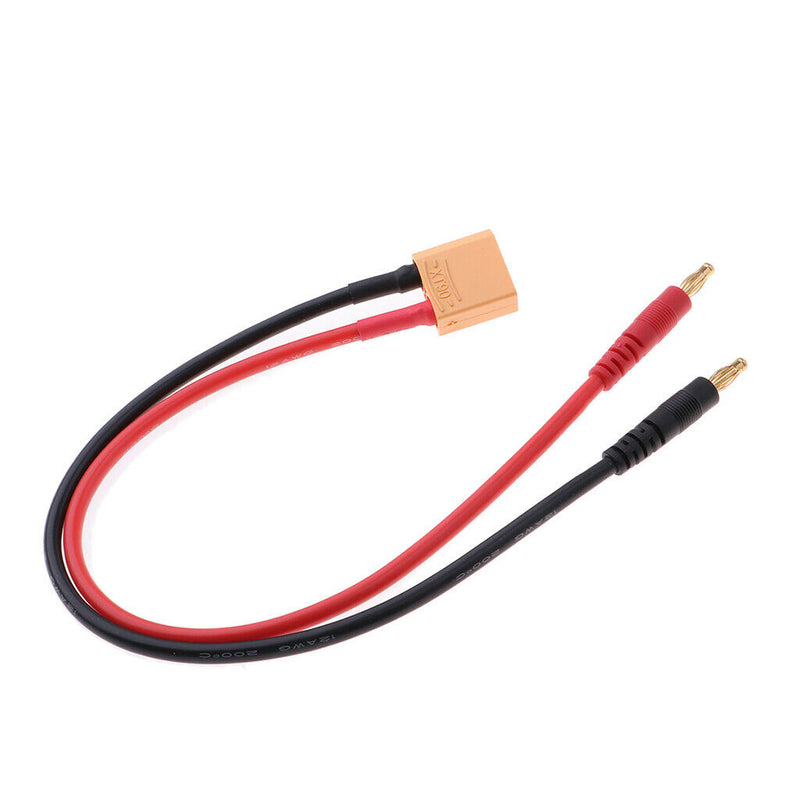 XT90 Male 4mm Banana Connector Plug Lead Battery Charge Cable 12 AWG RC