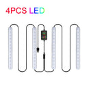 4pcs USB Port Dash LED Strip Lamp Accessory Decorative Car Interior Lights Foot