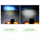 LED Motorcycle Bike Car H4 3 COB HI/Lo Beam Headlight Lamp Bulb Kit 2000LM 6000k