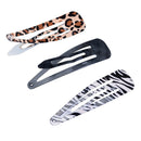 3 Pieces Fashionable Leopard Pattern Snap Hair Barrettes  Teens Hairpin Styling