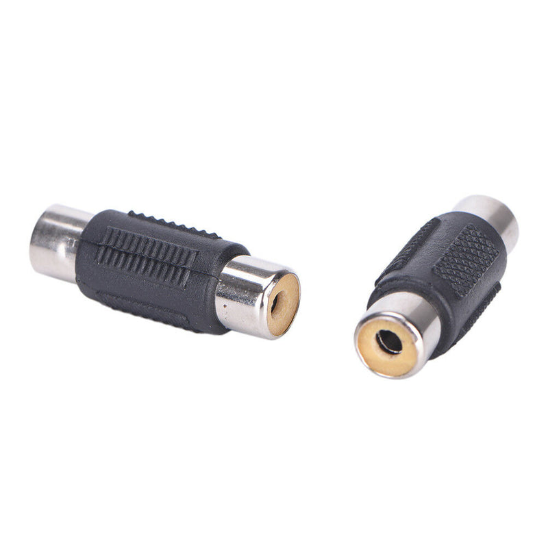 10x RCA Female to Female Coupler Plug Audio Video AV Cable Adaptor RCA Joiner TO