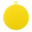 Silicone Dish Washing Brush Kitchen Pot Pan Bowl Cleaning Tools (Yellow) A
