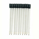 10pcs/set 70mm Black Metal Element Crystal Ink Ballpoint Pen Replace Refill Pens