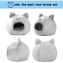 Winter Warm Sleeping Cats Nest Cute Cartoon Pets House Washable Kennel (L) A