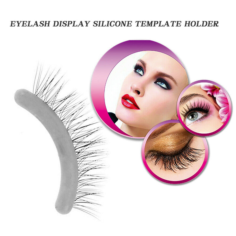 10pcs Silicone False Lashes Display Strip Grafting Planting Eyelash Show Board