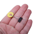700 Pcs/100 Groups Fishing Bobber Stopper 7 In 1 Black Rubber Oval Float Sp