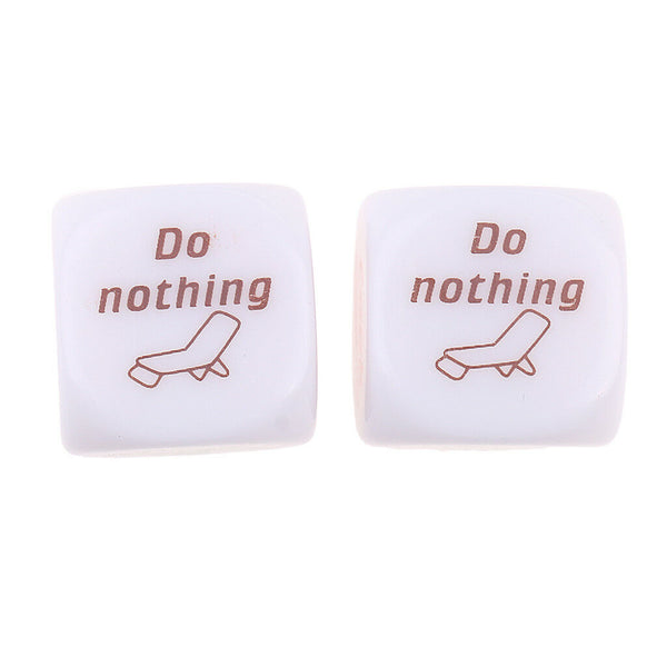 2x Acrylic Six Sided Dice Chore Decider Die for Household Wife Birthday Gift