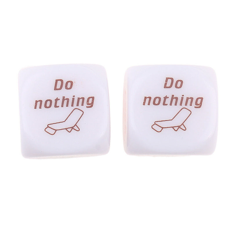 2x Acrylic Six Sided Dice Chore Decider Die for Household Wife Birthday Gift