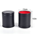 1PC High Quality PU Leather Flannel Mute Dice Cup Of Game Supplies With 5 DN`US