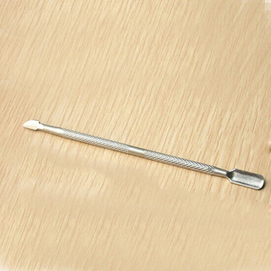 Stainless Steel Cuticle Nail Remover Pusher Double Ended Pedicure Manicure Tool