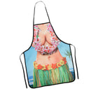 1 Piece of Kitchen Funny Creative Hawaiian Hula Lei Printed Apron Cooking