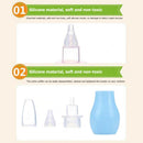 Manual Silicone Nasal Aspirator Infant Nasal Suction Nose Cleaner (Blue) A