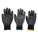 6 Pairs S M L Nylon PU Safety Coating Work Gloves Builders Palm Protect