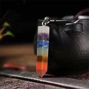 7 Chakra Healing Wand Layered Crystal Healing Balancing Pendants Reiki Therapy