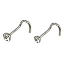 14pcs Surgical Steel Crystal Screw Nose Studs Ring Hoop Body Piercing Jewelry TE