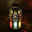 European Metal Moroccan Candle Holder Votive Candlestick Home Decor White A
