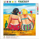 DIY 5D Diamond Painting Beach Woman Embroidery Cross Crafts Stitch Craft